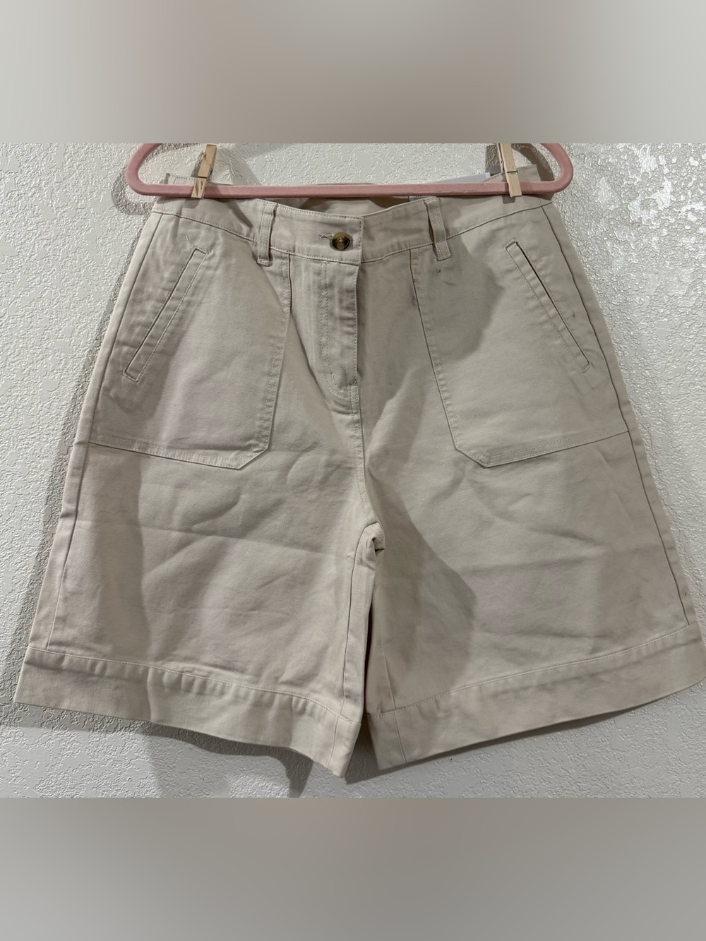 Christopher & Banks Light Beige Utility Bermuda Shorts